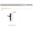 Emtek 4041 STRETTO Narrow Trim Lockset, 2" x 10" Arched Non-Keyed, Brass Tubular, Dummy Single Sided