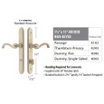 Emtek Emtek 4143 STRETTO Narrow Trim Lockset, 1-1/2" x 11" Arched Non-Keyed, Brass Tubular, Passage EMTEK-4143