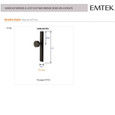 Emtek Emtek 4143 STRETTO Narrow Trim Lockset, 1-1/2" x 11" Arched Non-Keyed, Brass Tubular, Passage EMTEK-4143