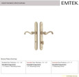 Emtek Emtek 4046 STRETTO Narrow Trim Lockset, 1-1/2" x 11" Arched Non-Keyed, Brass Tubular, Dummy Pair EMTEK-4046