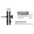 Emtek Emtek 4444 STRETTO Narrow Trim Lockset, 1-1/2" x 11" Arched Keyed, Brass Tubular, Single Cylinder EMTEK-4444