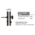 Emtek 4444 STRETTO Narrow Trim Lockset, 1-1/2" x 11" Arched Keyed, Brass Tubular, Single Cylinder