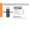 Emtek Emtek 5045 STRETTO Narrow Trim Lockset, 2" x 10" Rectangular Non-Keyed, Brass Tubular, Dummy Pair EMTEK-5045