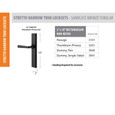 Emtek Emtek 5041 STRETTO Narrow Trim Lockset, 2" x 10" Rectangular Non-Keyed, Brass Tubular, Dummy Single Sided EMTEK-5041