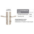 Emtek Emtek 5442 STRETTO Narrow Trim Lockset, 2" x 10" Rectangular Keyed, Brass Tubular, Single Cylinder EMTEK-5442