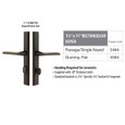 Emtek Emtek 5044 STRETTO Narrow Trim Lockset, 1-1/2" x 11" Rectangular Keyed, Brass Tubular, Dummy (Pair) EMTEK-5044