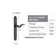 Emtek Emtek 6043 STRETTO Narrow Trim Lockset, 1-1/2" x 11-1/8" Tuscany Non-Keyed, Brass Tubular, Dummy Single Sided EMTEK-6043