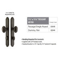 Emtek Emtek 6044 STRETTO Narrow Trim Lockset, 1-1/2" x 11-1/8" Tuscany Keyed, Brass Tubular, Dummy (Pair) EMTEK-6044