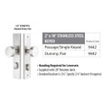 Emtek Emtek 9442 STRETTO Narrow Trim Lockset, 2" x 10" Stainless Steel Keyed, Brass Tubular, Single Cylinder EMTEK-9442
