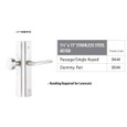 Emtek Emtek 9044 STRETTO Narrow Trim Lockset, 1-1/2" x 11" Stainless Steel Keyed, Brass Tubular, Dummy (Pair) EMTEK-9044