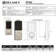 Delaney KP300 - Electronic Touchscreen Deadbolt