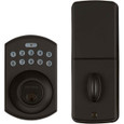 Delaney KP400 Grade 2 Electronic Deadbolt - exterior keypad, interior escutcheon, and programmable remote in US19 Black finish