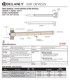 Delaney 9000 Series - Grade 1 Heavy Duty Rim Type Device for 36” Door with Alarm Kit “C” Cylinder