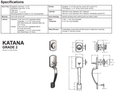 Delaney Katana - Grade 2 Single Cylinder Handleset with Interior Trim