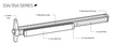Von Duprin 3347A/3547A L-BE Concealed Vertical Rod Exit Device - Blank Escutcheon Lever Trim