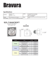 Bravura Bancroft with Square Trim Privacy Knobset, Grade 2