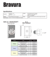 Bravura Bancroft with Rectangle Trim Privacy Knobset, Grade 2