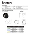 Bravura Lynchburg 336B Round Trim Passage Knobset Grade 2 - specification sheet showing door prep, backset, door thickness, latch, strikes, and dimensions for Oil Rubbed Bronze and Satin Nickel finishes