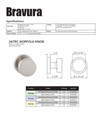 Bravura Bravura Norfolk with Round Trim Passage Knobset, Grade 2 BVR-BV347602