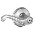 Schlage Residential F80 - Storeroom Lock - Flair Lever, C Keyway with 16211 Latch and 10063 Strike