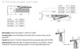 SC70A Series door closer installation dimension diagram — parallel push side configuration with arm reach and door width tables