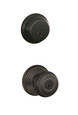 Schlage FB50 Georgian Single Cylinder Keyed Entry Knob and Deadbolt Combo Set, 716 Aged Bronze