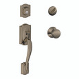 Schlage Residential F60 - Camelot Sectional Single Cylinder Keyed Entry Handleset with Plymouth Knob