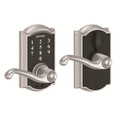 Schlage Residential FE695 - Camelot Touch Entry Door Lever Set with Flair Lever