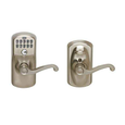 Schlage Residential FE595 Plymouth Keypad Entry Lever Set with Flex-Lock and Flair Interior Lever