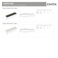 Emtek Carbon Fiber Cabinet Bin Pull - Silver