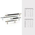 Emtek Carbon Fiber Bar Cabinet Pull - Silver
