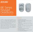 Schlage Residential BE365 - Camelot Electronic Keypad Single Cylinder Deadbolt
