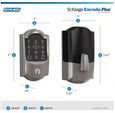 Schlage Encode Plus Camelot Touchscreen Electronic Deadbolt with WiFi