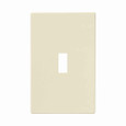 Eaton PJS1A Screwless wallplate, Screwless, Almond, Toggle Cutout, Polycarbonate, Single- gang, Mid-size