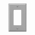 Eaton PJ26GY Decorator / GFCI wallplate, Gray, Decorator Cutout, Polycarbonate, Single- gang, Mid-size