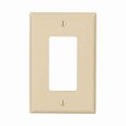 Eaton PJ26V Decorator / GFCI wallplate, Ivory, Decorator Cutout, Polycarbonate, Single- gang, Mid-size