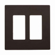 Eaton PJS262B Screwless wallplate, Screwless, Brown, Decorator Cutout, Polycarbonate, Two- gang, Mid-size