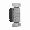 Eaton PT18M-GY Accell minute timer, 5, 10, 15, 30, and 60 minute default time settings, 15A, 120V, Wire leads, Five button, Gray, Load type: Incandescent, halogen, MLV, ELV, fluorescent, CFL, LED, Single-pole, Polycarbonate, 1800W