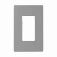 Eaton PJS26GY Screwless wallplate, Screwless, Gray, Decorator Cutout, Polycarbonate, Single- gang, Mid-size