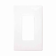 Eaton PJS26W Screwless wallplate, Screwless, White, Decorator Cutout, Polycarbonate, Single- gang, Mid-size
