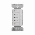 Eaton PT18M-C1 Accell minute timer, 5, 10, 15, 30, and 60 minute default time settings, 15A, 120V, Wire leads, Five button, Almond, ivory, white, Load type: Incandescent, halogen, MLV, ELV, fluorescent, CFL, LED, Single-pole, Polycarbonate, 1800W