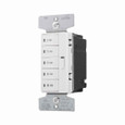Eaton PT18M-C2 Accell minute timer, 5, 10, 15, 30, and 60 minute default settings, 15A, 120V, Wire leads, Five button, Light almond, white, ivory, Load type: Incandescent, halogen, MLV, ELV, fluorescent, CFL, LED, Single-pole, Polycarbonate, 1800W