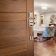 Baldwin Baldwin Prestige Torrey Pines Sectional Single Cylinder Handleset and Torrey Lever and Square Bevel Interior Rose BAL-TPH
