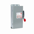 Eaton DH222FDK Heavy duty single-throw fused safety switch, Enhanced visible blade, 60 A, NEMA 12/3R, Class H, Two-pole, Two-wire, 240 V, Max Hp: 3, 7.5 hp/10, 15 hp/10 hp (1,3PH @ Std fuse/time delay/250 Vdc), #14-#2 Cu/Al