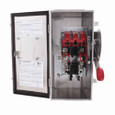 Eaton DH222NWK Heavy duty single-throw fused safety switch, Corrosion resistant, 60 A, NEMA 4X, Grade 316 stainless steel, Neutral, Two-pole, Three-wire, 240 V, Max Hp: 3, 7.5 hp/10, 15 hp/10 hp (1,3PH @ Std fuse/time delay/250 Vdc), #14-#2 Cu/Al