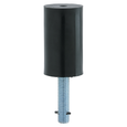 Ives FS18L Heavy Duty Security Floor Stop - 3-1/2" Black Rubber Height with Tamper-Proof Threaded Bolt