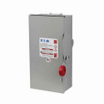 Eaton DH262NRK Heavy duty single-throw fused safety switch, 60 A, NEMA 3R, Painted galvanized steel, Class H, Fusible with neutral, Two-pole, Three-wire, 600 V, Max Hp: 20, 25 hp/25 hp (1PH @480,600 V TD/600 Vdc), #14-#2 Cu/Al