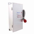 Eaton DH322NWK Enhanced visible blade single-throw safety switch, Corrosion resistant, 60 A, NEMA 4X, 304 stainless steel, Class H, Neutral, Three-pole, Four-wire, 240 V, Max Hp: 3, 7.5/ 10, 15/ 10 hp (1,3PH @Std/TD/250 Vdc), #14-#2 Cu/Al