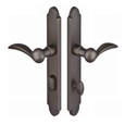 Emtek Emtek 1111 Multi Point Lock Trim (Door Config #1) - Sandcast Bronze Plates, Arched Style (1.5" x 11"), Keyed with American Cylinder Hub BELOW Handle EMTEK-1111