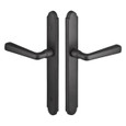 Emtek 1112 Multi Point Lock Trim (Door Config #1) - Sandcast Bronze Plates, Arched Style (1.5" x 11"), Non-Keyed Passage